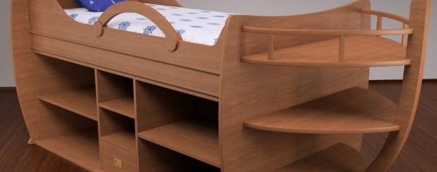 Кровать в виде корабля для дошкольника